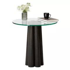 Măsuţă cafea Trendy Thales, Negru, Transparent