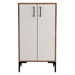 Raft pentru încălțăminte Trendy Prag, Nuc, Alb 60x111x35cm