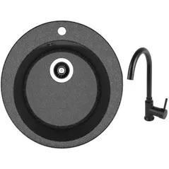 Мойка кухонная со смесителем Dr.Gans Gala + SanDonna F 7073 negru