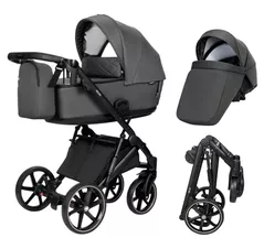 Сărucior pentru copii Angelina Carucior 2in1 Velio Lux Graphite Grey VL-33