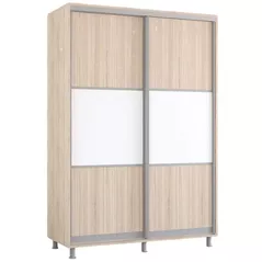 Dulap Mobildor-Lux Aron-P 1.0m-1.8m uși glisante din PAL orizontal (170x60x210H cm) Sonoma