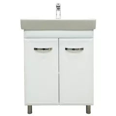 Шкаф под умывальник Bayro Allure под умыв. Neon 600 белый мат