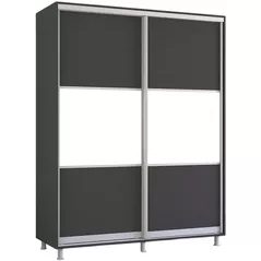 Dulap Mobildor-Lux Aron cu uși glisante orizontal (160x60x230H cm) Anthracite