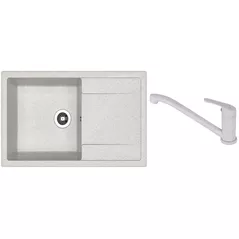 Мойка кухонная со смесителем Dr.Gans Techno 860 + SanDonna F 1066 gri