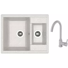 Мойка кухонная со смесителем Dr.Gans Astra 620K + SanDonna F 7073 gri