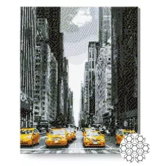 Картина по номерам Art Gallery GA82958 Mozaic cu diamante 40x50cm Taxiurile galbene din New York