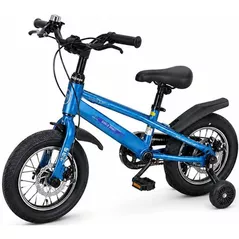 Велосипед Hobby World AS-6601 14", cu 4 roti, albastra, 2712D