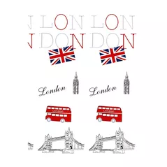 Занавеска для ванной Bisk 06870 TXT LONDON 180x200