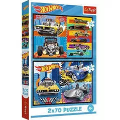 Головоломка Trefl 34442 Puzzles 2x70 Toy cars, Hot Wheels