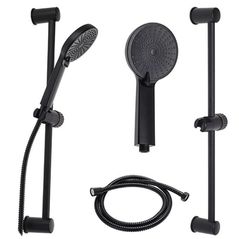 Набор для душа Holland 55577 Set de dus Bathroom: para, furtun, suport negru, inox