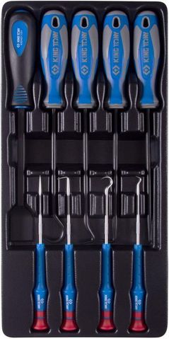 Set de unelte de mână King Tony 9-30909AY набор крючков для демонтажа сальников и колец, 9 пр.