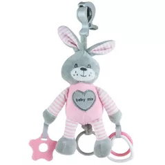 Jucărie cu pandantiv Baby Mix STK-19445 Кролик розовая