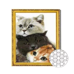 Картина по номерам Art Gallery GB83211 Mozaic cu diamante 30x40cm Trei frati mustaciosi