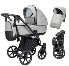 Сărucior pentru copii Angelina Carucior 2in1 Enigma Eco Light Grey E-13