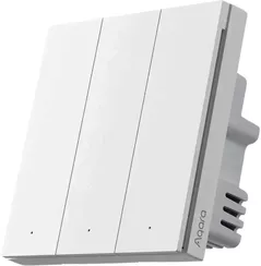 Выключатель электрический Aqara H1 PRO - 3 клавиши (c нулём) квадратный подрозетник, белый (QBKG32LM)