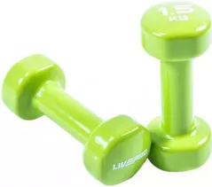Ganteră LiveUp 41403 Colored Studio Dumbbell 1.5kg, LP8076/1.5/GN