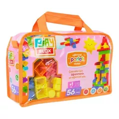 Set de construcție Play Toys 2892 Play Blox cu blocuri strălucitoare, 56 piese