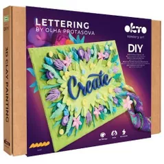 Набор для творчества Okto 10051 Tablou 3D cu plastilină aerată Air Clay 30x40сm: CREATE