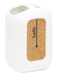 Pahar pentru periuțe de dinți Bisk 05587 Suport periute de dinti CORSA alb