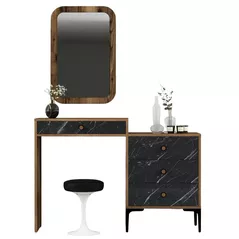 Туалетный столик Trendy Lizbon 548-Nuc, Negru 124x84x40cm