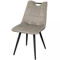 Scaun Deco Confort Catifea Beige HLR9 + Black leg DC-18135
