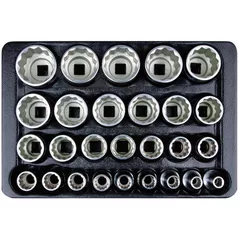 Set de tubulare, bite, duze King Tony 9-4057MR Set de chei tubulare cu 12 puncte de 1/2", 8-36 mm, 27 buc.