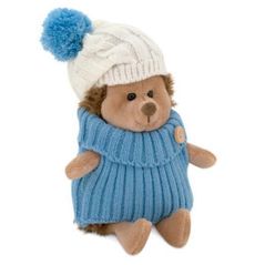 Jucărie de pluș Orange Toys OS605/15B Prickle the Hedgehog in white/blue hat 15