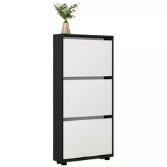 Полка для обуви Mobildor-Lux Leo Slim 80x16x125H cm Anthracite/White