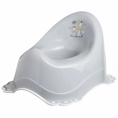 Oală Bisk 08317 Oala p/u copii cu cauciuc antiderapant, Zebra, gri