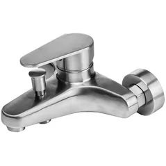 Baterie de duș Rubano 27579 Baterie pentru cada cu pipa scurta, Inox