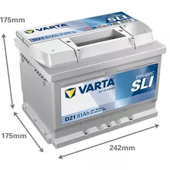 Автомобильный аккумулятор Varta 61AH 600A(EN) клемы 0 (242x175x175) S5 004 (561400060K262)