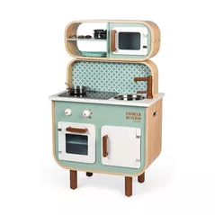 Bucătărie și veselă de jucărie Janod J06594 Bucatarie din lemn Kitchen Reverso Playset