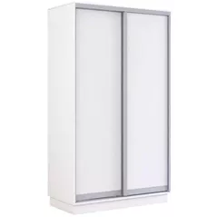 Dulap Mobildor-Lux Fox uși glisante din PAL 120x60x200H cm (120x60x200H cm) Alb