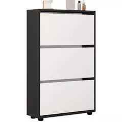 Raft pentru încălțăminte Mobildor-Lux Leo 50x27x125H cm Anthracite/White