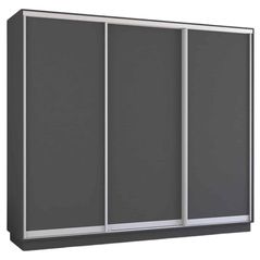 Dulap Mobildor-Lux Fox uși glisante din PAL (260x60x210H cm) Anthracite