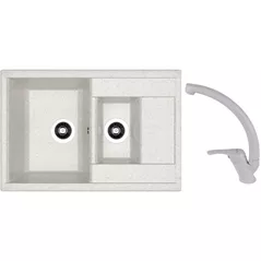 Chiuvetă bucătărie cu bateria Dr.Gans Astra 760K + SanDonna F 1069 gri