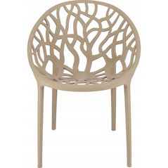 Scaun Jumi CM-102569 Scaun terasa ALBERO din plastic, Bej