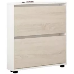 Raft pentru încălțăminte Mobildor-Lux Leo Slim 60x16x86H cm White/Sonoma