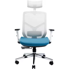 Fotoliu de birou CUSTÓ Nitra, gri - albastru