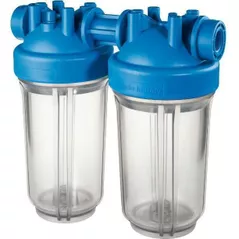 Carcasă pentru filtru de apă ATLAS Filtri Filtru DP 10 BB duo Big transporent 1" (fără cartuş)