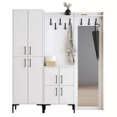 Mobilă pentru antreu Trendy Berlin ABC, Alb, 180x200x35cm (GTR001375)