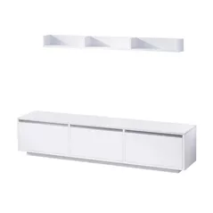 Comodă TV Trendy Prag, Alb 180x35x30cm