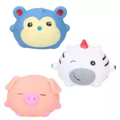 Jucărie de baie Eddy Toys ED16136-2 Set 3 jucarii de baie, Porcusor, Soricel, Zebra