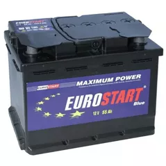 Автомобильный аккумулятор Eurostart Blue 55 Ah (R) ETN0 A460 (242х175х190)