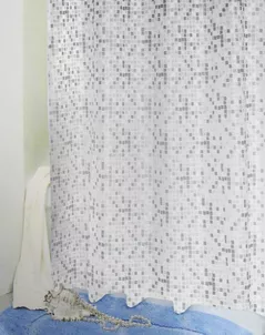 Perdea de duș Bisk 04436 PEVA MOSAIC silver 180x200