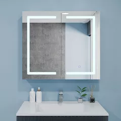 Зеркало для ванной Bayro Optima Pro LED подсветка 800x700 белый