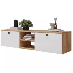 Тумба напольная для TV Mobildor-Lux ZEN (160x35x38H cm) Sonoma/Alb