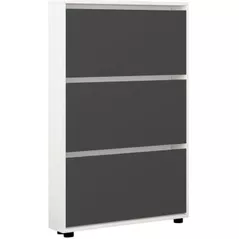 Полка для обуви Mobildor-Lux Leo Slim 50x16x125H cm White/Anthracite