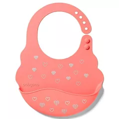 Слюнявчики BabyOno 0829/04 Baveta din silicon cu incuietoare reglabil /roz