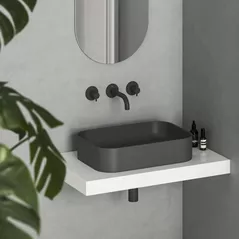 Раковина Ravak Ceramic Slim 550 R 55x37x12cm Anthracite XJX03155003